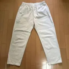 【美品】無印良品 ワイドイージーパンツ 綿100% オフホワイト L