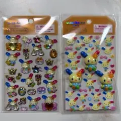 サンリオ ウサハナ 金箔ぷっくりシール オーロラ立体シール 2点セットのサムネイル