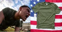 米軍放出品 未使用 USMC　OD　Ｔ−シャツ　M　ドライ　TS952のサムネイル