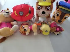 パウパトロール　ぬいぐるみセット　大きいの４つ、小さいの３つ