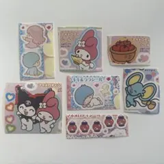サンリオキャラクター 6点+おまけのりんごのシール1点
