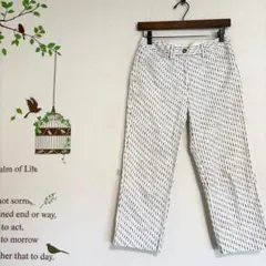LANDS'END/クロップドパンツ ストレートパンツ ストライプ柄 サイズ61のサムネイル