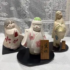 日本人形 3体セット 陶器製 日本人形 3体セット 陶器製 - メルカリ