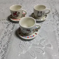 ハローキティ・ポムポムプリン・シナモロール カップ 3個セット