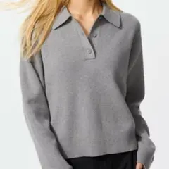ユニクロ　レディース　スムースコットンポロセーター　Sサイズ