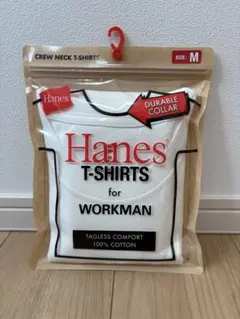 【M】超大人気 新品 別注 Hanes T-SHIRTS for ワークマン 白