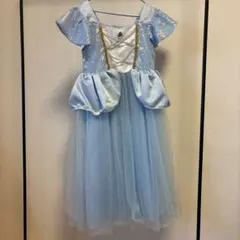 キッズ用 プリンセスドレス 水色 スパンコール