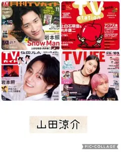 TV誌4誌　山田涼介　切り抜き、小記事