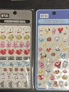 BT21 ぷくぷくシール 2枚セットのサムネイル