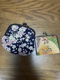 和柄 がま口財布 、鏡と櫛