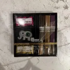 高品質お香セット ローズ 香り 象の置物付き ギフトボックス入り