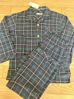 新品【Crocodile】 チェック柄 パジャマM グリーン系