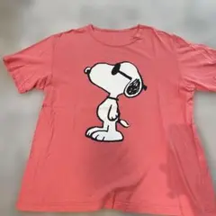 SNOOPY グラフィック Tシャツ ピンク