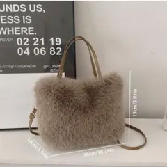SALE《新品》ファーショルダーバック*2wayハンドバック*もこもこバック