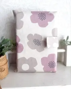 B.B.カードケース　英語　英会話　BBカード　モダンフラワー　ピンク＆グレー