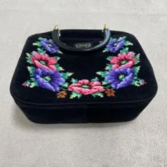新品未使用。FEILER 花柄刺繍 ハンドバッグ