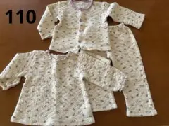 ◆ボタン付きキルトパジャマ　3点セット　110