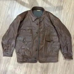 セ*着様 レザージャケット　ラムレザー　羊革 ブリティッシュ　L 相当
