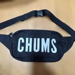 CHUMS ブラック ウエストバッグ