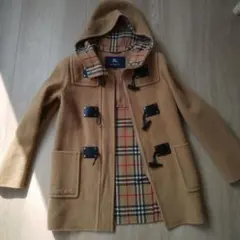 BURBERRY バーバリー　フード　ダッフルコート 38　ベージュ　チェック