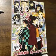 鬼滅の刃 22巻同梱 缶バッジセット、缶バッジセットのみ　箱あり