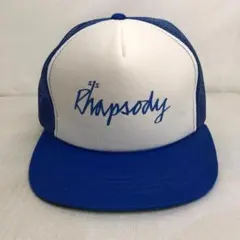 【US古着】キャップ　メッシュキャップ　トラッカーキャップ　Rhapsody　青