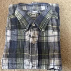 LL Bean ネルシャツチェック長袖ボタンダウンMADE in U.S.A.