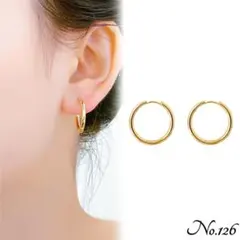 【新品】レディース ピアス フープデザイン ゴールド シンプル