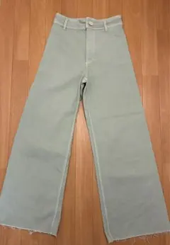 ZARA THE MARINE STRAIGHT ミントグリーン ワイドデニム