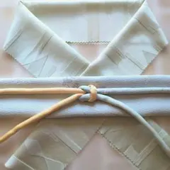 5471 半襟 丸ぐけ 帯揚げセット