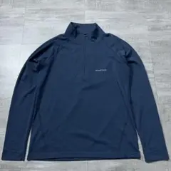 美品 montbell モンベル WIC.ジップシャツ Women's M 紺色