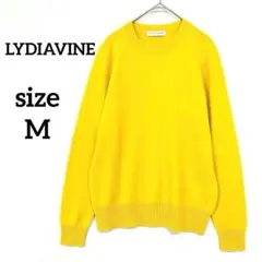 【美品】LYDIAVINE カシミヤ100% ニットセーター 黄色M コストコ