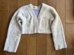 ファー風　ショートカーディガン