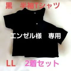 半袖Tシャツ ブラック LLサイズ 2枚セット　Vネック　クルーネックのサムネイル