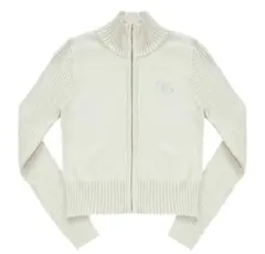 ason ジップアップトップス ホワイトトレーナーy2k musinsa