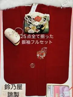 着る人を引き立てる色無地に美しい刺繍の お振袖25点完全フルセット　鈴乃屋誂製のサムネイル