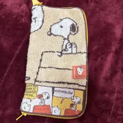 スヌーピー ポーチ タオル生地