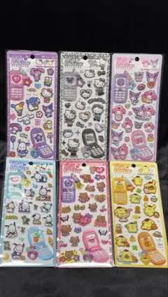 平成はっぴーフォンシール サンリオキャラクターズ 6種セット