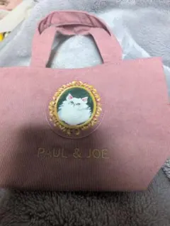 PAUL & JOE 猫イラスト ミニトートバッグ ピンク
