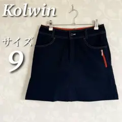 Kolwin ゴルフスカート　ストレッチ　ミニ丈　インナーパンツ付き　ネイビー系
