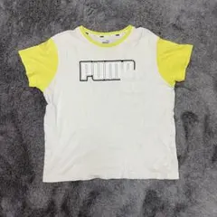 PUMA ホワイト/イエロー Tシャツ