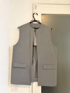 グレー ベスト パンツセットアップ