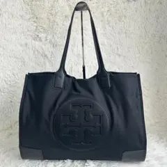 良品✨トリーバーチ トートバッグ エラ ナイロン 大容量 デカロゴ ブラック