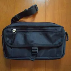 ブラック ナイロン ウエストポーチ ショルダーバッグ