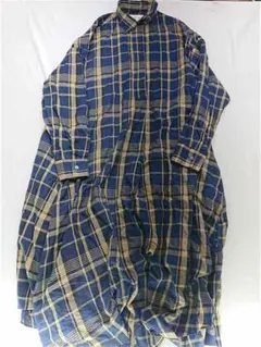 ★ dahl'ia DOP-229MSC チェック柄ロングシャツワンピース