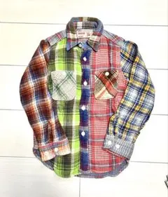 DENIM DUNGAREES チェック柄長袖シャツ TALL SM 120