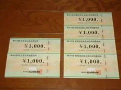 ビックカメラ株主優待券 ¥1,000×6枚 ビックカメラ株主様お買い物優待券