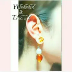 在庫sale♥✔stcat風 大振り　アンティーク♡天然石カボション/イヤリング