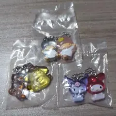 【訳あり】サンリオキャラクターズ　なかよしドロップチャーム　3種セット