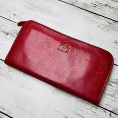 高級感漂う美しい本革】 ILBISONTE ショルダーバッグ 赤 バイソン刻印 